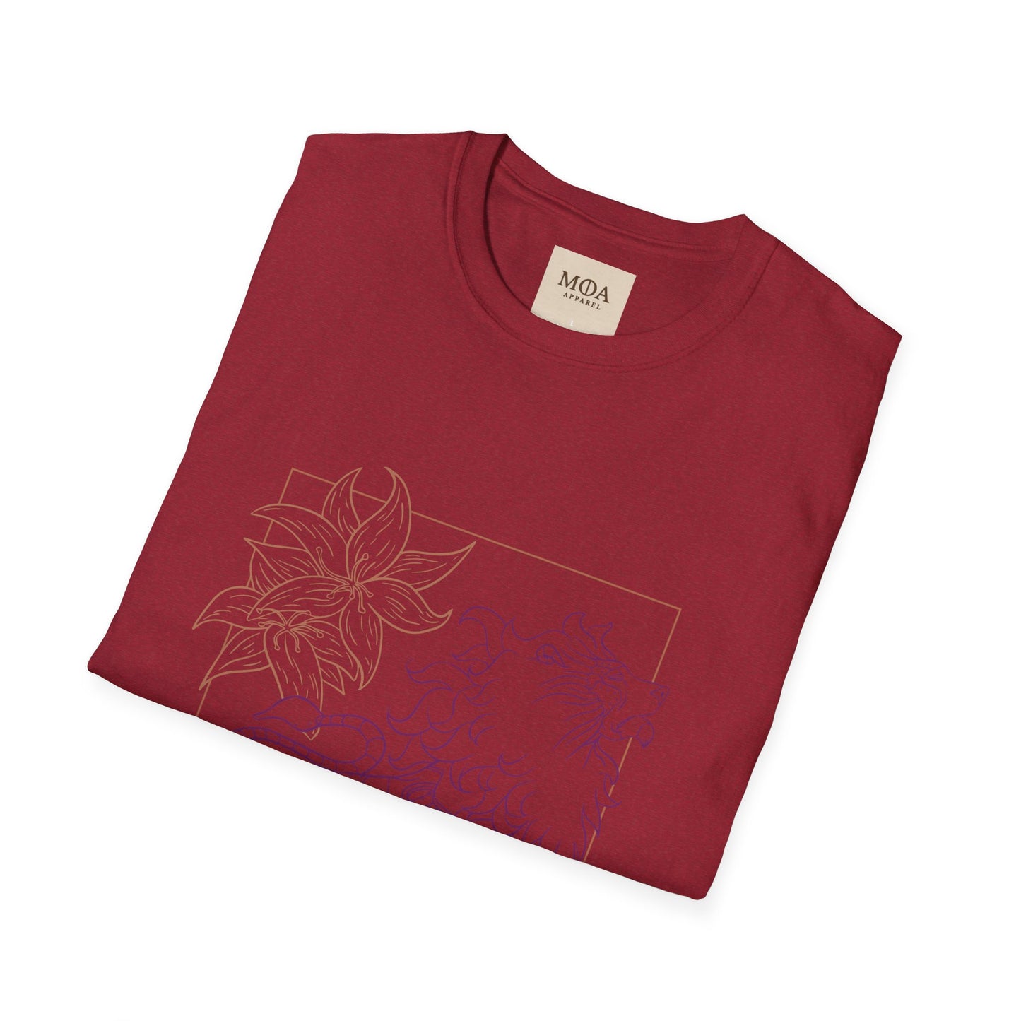Bloomheart Lion - Majestic Lion Shirt - Nature Animal Graphic Tee - Unisex Cotton T-Shirt