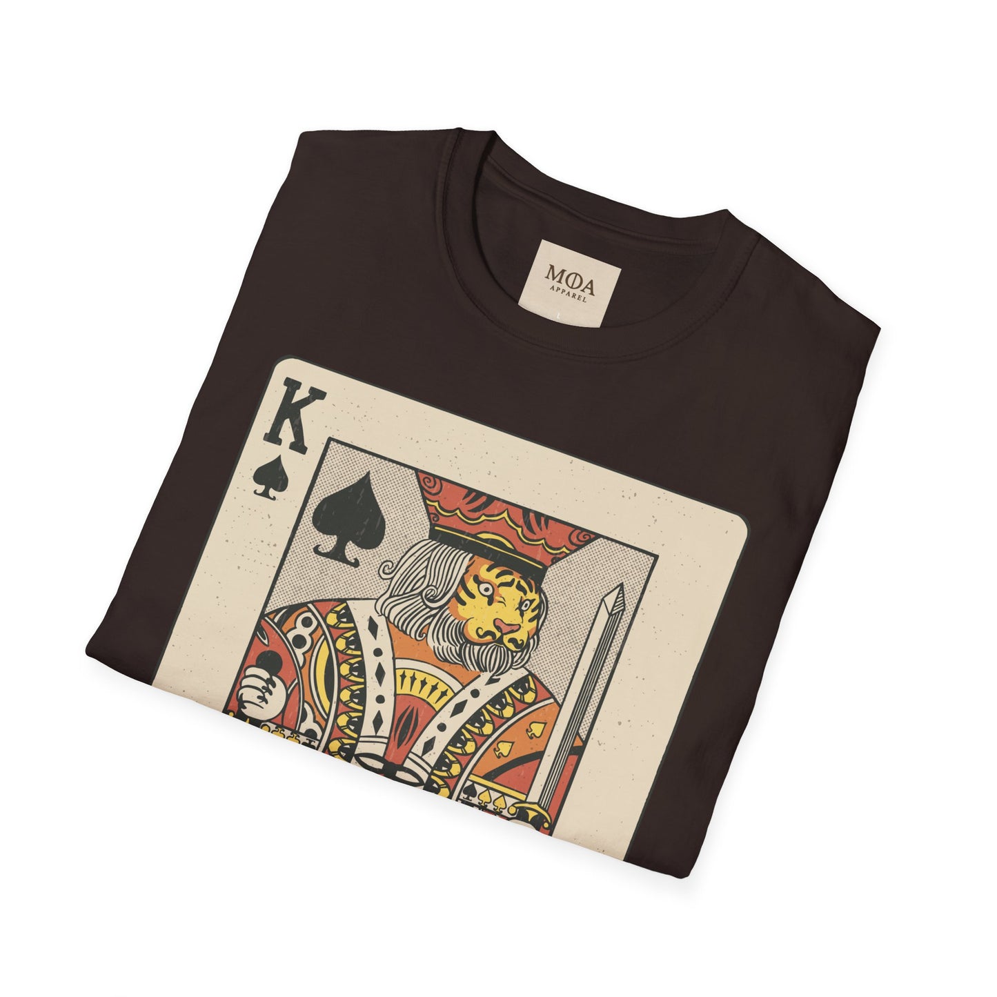 King of the Pack - Lion Graphic Tee - Playing Card Unisex Cotton T-Shirt - Boho Nature Apparel