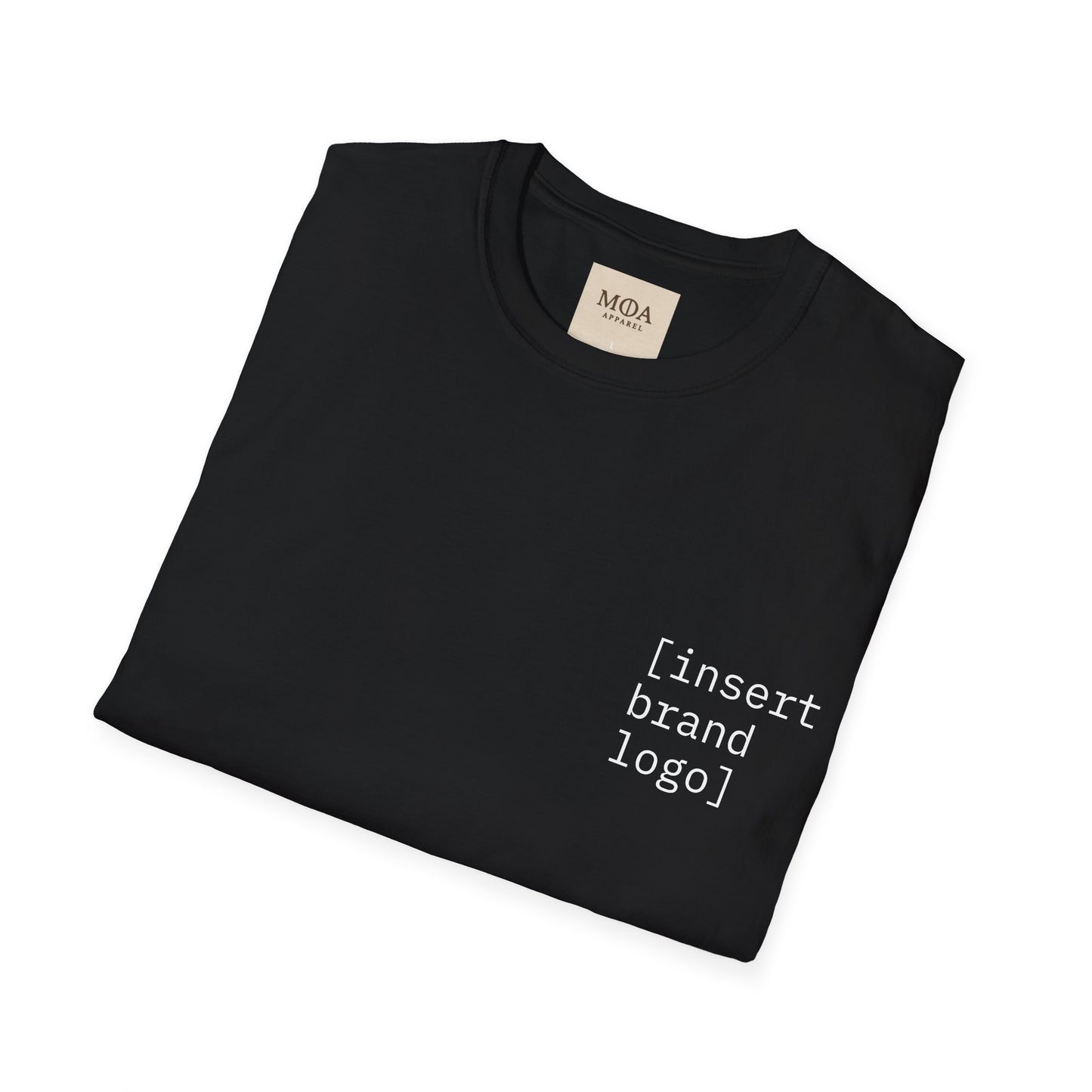 The Unfinished - Incomplete Logo Shirt - Ironic Branding Graphic Tee - Unisex Cotton T-Shirt