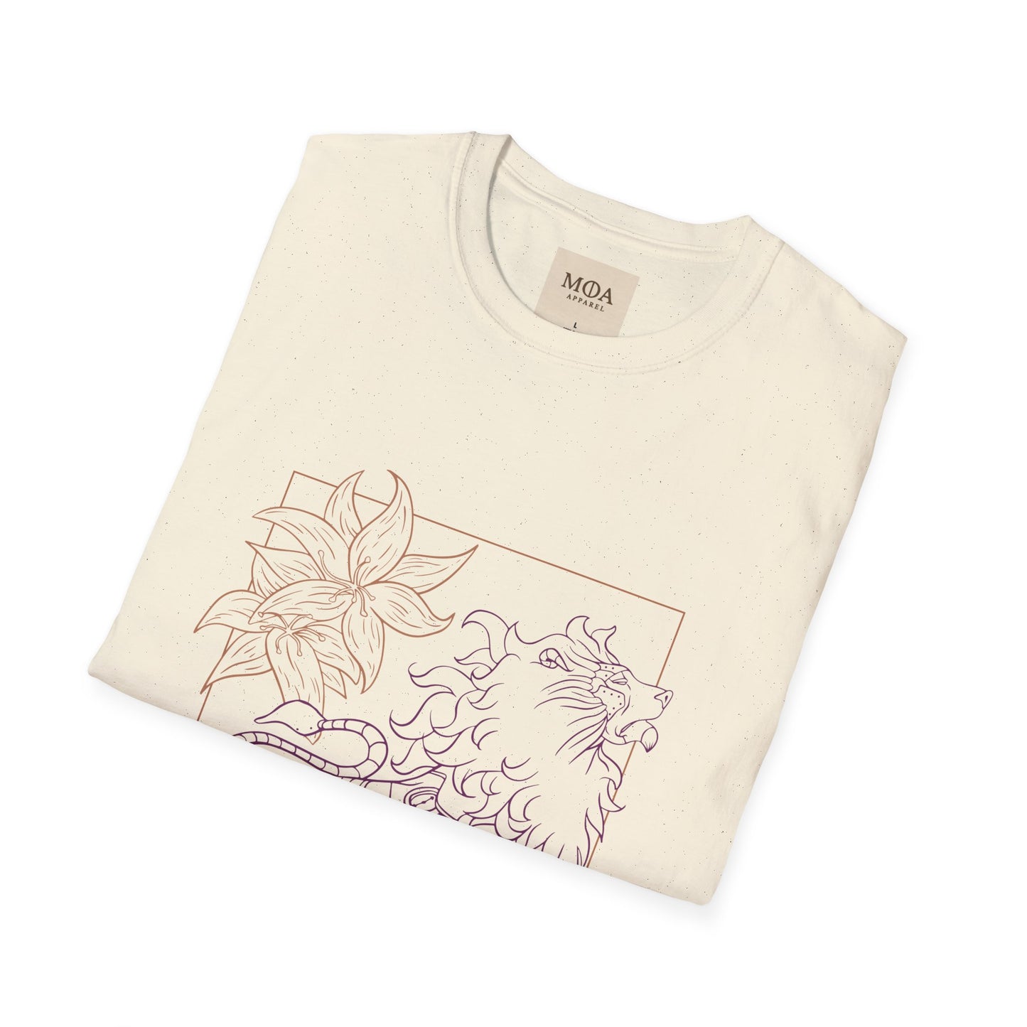 Bloomheart Lion - Majestic Lion Shirt - Nature Animal Graphic Tee - Unisex Cotton T-Shirt