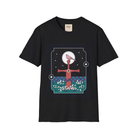 Moon & Sword - Crescent Blade Shirt - Lunar Sword Graphic Tee - Unisex Cotton T-Shirt